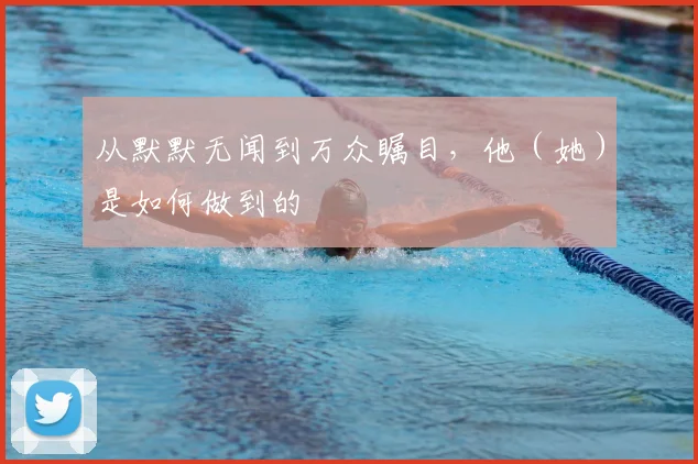 从默默无闻到万众瞩目，他（她）是如何做到的